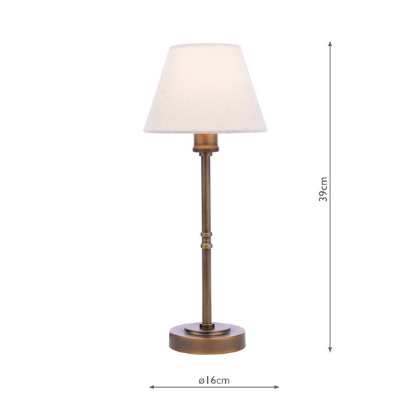 (image for) Laura Ashley Denston Table Lamp Antique Bronze With Shade